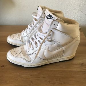 Nike wedge sneakers white size 8.5